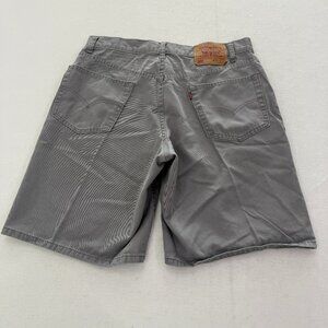 Levi's 550 Shorts Mens 34 Gray Relaxed Fit Twill Chino Casual Vintage Y2K